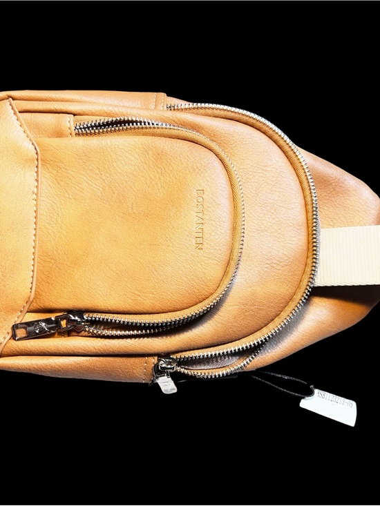 Bostanten Handbags - NWT Unisex BOSTANTEN Vegan Leather Small Sling Bag / Crossbody Chest Pack – Tan